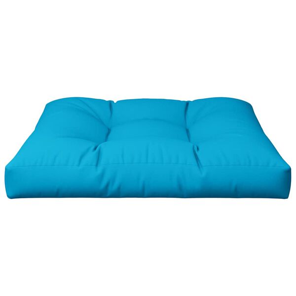 vidaXL Coussin de palette bleu 70x70x12 cm tissu