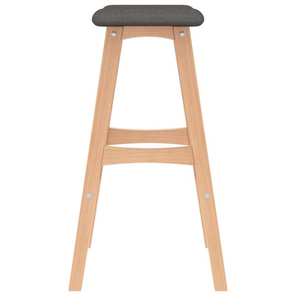 vidaXL Tabourets de bar lot de 2 gris fonc&eacute; tissu