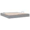 vidaXL Lit de Rangement avec matelas Gris clair 200 x 200 cm tissu