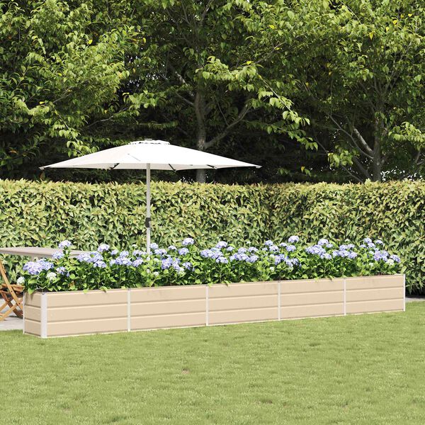 vidaXL Jardini&egrave;re Ivoire 480 x 50 x 45 cm Acier galvanis&eacute;