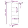 vidaXL Porte coulissante Naturel 100 x 208 cm Bois de pin massif