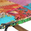 vidaXL Chaise &agrave; bascule avec repose-pied Multicolore Toile patchwork