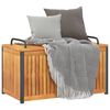 vidaXL Bo&icirc;te &agrave; coussins d'ext&eacute;rieur bois d'acacia solide et acier