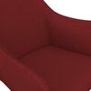 vidaXL Chaise pivotante de bureau Rouge bordeaux Tissu