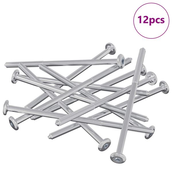 vidaXL Vis 12 pcs Argent&eacute; M6 x 120 mm Acier