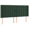 vidaXL Sommier &agrave; lattes de lit et matelas Vert fonc&eacute; 160x200cm Velours