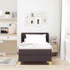 vidaXL Lit &agrave; ressorts avec matelas Marron fonc&eacute; 100 x 200 cm tissu