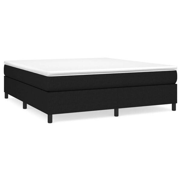 vidaXL Sommier &agrave; lattes de lit avec matelas Noir 160x200 cm Tissu