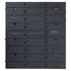 vidaXL Kit de bacs de stockage et panneaux muraux 141pcs rouge et noir