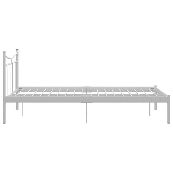 vidaXL Cadre de lit sans matelas blanc métal 120x200 cm