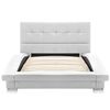 vidaXL Cadre de lit Blanc Similicuir 200 x 90 cm