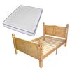 vidaXL Lit et matelas mousse &agrave; m&eacute;moire Pin mexicain Corona 160x200 cm