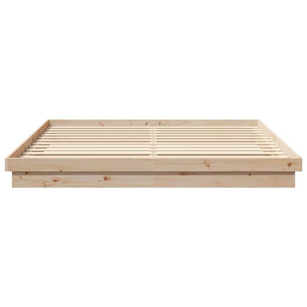 vidaXL Cadre de lit sans matelas bois massif 200x200 cm