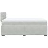 vidaXL Sommier &agrave; lattes de lit et matelas gris clair 120x190cm velours