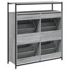 vidaXL Armoire &agrave; chaussures 4 tiroirs rabattables sonoma gris