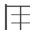 vidaXL Cadre de lit m&eacute;tal sans matelas avec t&ecirc;te de lit noir 100x200cm