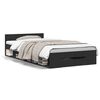 vidaXL Cadre de lit avec tiroir sans matelas noir 100x200 cm