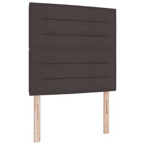 vidaXL T&ecirc;te de lit LED avec t&ecirc;te de lit Marron fonc&eacute; 80 cm Polyester