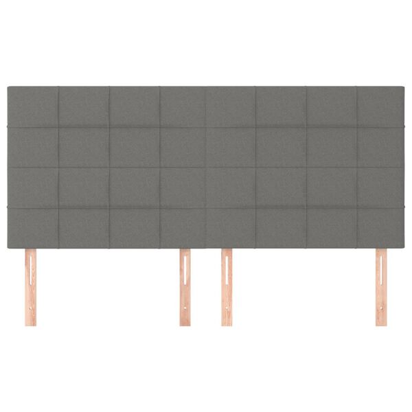 vidaXL T&ecirc;te de lit Gris fonc&eacute; 160x5x118/128 cm Tissu