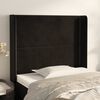 vidaXL T&ecirc;te de lit avec oreilles Noir 93x16x118/128 cm Velours