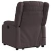 vidaXL Fauteuil inclinable de massage Marron fonc&eacute; Tissu