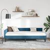 vidaXL Cadre de lit d'angle Bleu 80 cm x 200 cm VeloursetContreplaqu&eacute;