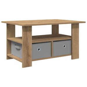 vidaXL Table basse Ch&ecirc;ne artisanal 77 x 55 x 42 cm Bois d'ing&eacute;nierie