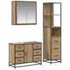vidaXL Ensemble de mobilier de salle de bain 3 pc Ch&ecirc;ne artisanal