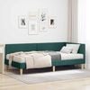 vidaXL Cadre de lit d'angle avec matelas Autre 2 pcs Vert tissu