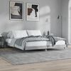 vidaXL Cadre de lit sans matelas gris b&eacute;ton 120x200 cm