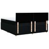 vidaXL Sommier &agrave; lattes de lit avec matelas Noir 180x200 cm Tissu