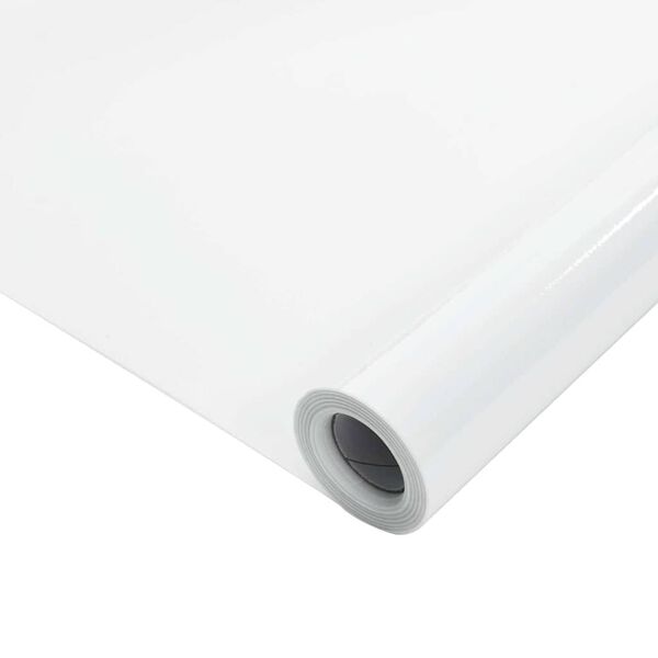 vidaXL Films pour fen&ecirc;tre 3 pcs statique d&eacute;poli blanc PVC