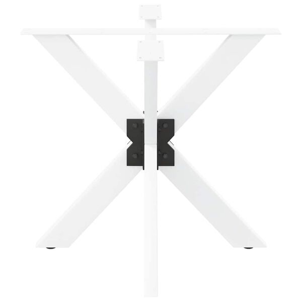 vidaXL Pied de table à manger en forme d'araignée, blanc, 85 x 85 x (72-73) cm, acier