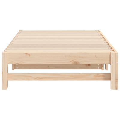 vidaXL Lit coulissant 2x(75x190) cm Bois de pin massif