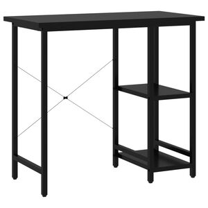 vidaXL Bureau d'ordinateur Noir 80x40x72 cm MDF et m&eacute;tal