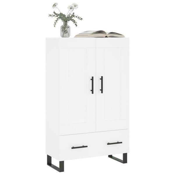 vidaXL Buffet haut blanc 69,5x31x115 cm bois d'ing&eacute;nierie