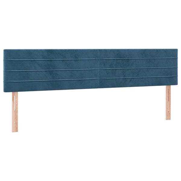vidaXL Têtes de lit 2 pcs Bleu foncé 90x5x78/88 cm Velours