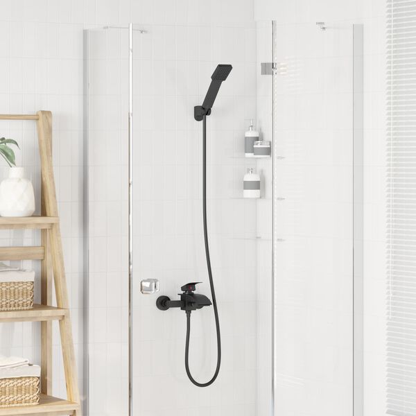 vidaXL Ensemble de Douche Noir G 1 / 2 pouces