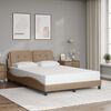 VidaXL Cadre de lit sans matelas Zadar cappuccino 140x200 cm similicuir