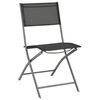 vidaXL Ensemble de bistro pliable 3 pcs acier Gris