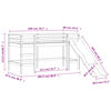 vidaXL Lit mezzanine enfants avec tunnel sans matelas rose 90x200 cm