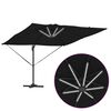 vidaXL Parasol Noir 286 x 285 x 270 cm Aluminium