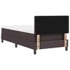 vidaXL Lit &agrave; ressorts avec matelas Marron fonc&eacute; 100 x 200 cm tissu
