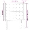 vidaXL T&ecirc;te de lit avec oreilles Taupe 83x16x118/128 cm Tissu