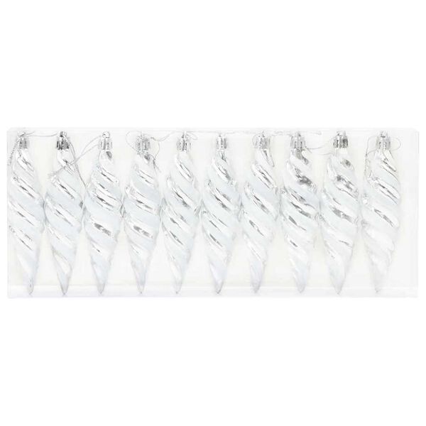 vidaXL Boule en forme de spirale de Noël 40 pcs Argent