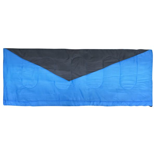 vidaXL Sacs de couchage type enveloppe 2 pcs Bleu 1 100 g 10&deg;C