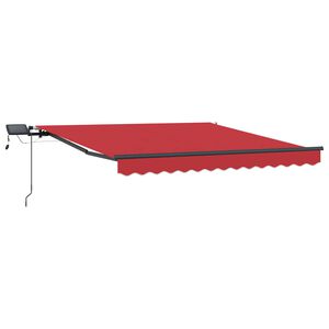 vidaXL Auvent r&eacute;tractable Rouge 300 x 250 cm Tissu et Aluminium