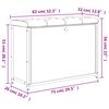 vidaXL Banc &agrave; chaussures avec tiroir rabattable ch&ecirc;ne fum&eacute; 82x32x56 cm