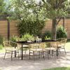 vidaXL Ensemble de salle &agrave; manger pour jardin 7 pcs Marron polyrotin