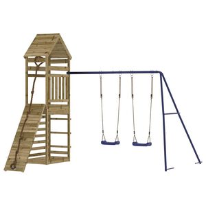 vidaXL Aire de jeux d'ext&eacute;rieur bois de pin impr&eacute;gn&eacute;